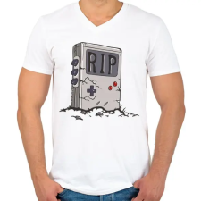 PRINTFASHION Nyugodj békében - Férfi V-nyakú póló - Fehér férfi póló
