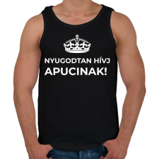 PRINTFASHION NYUGODTAN HÍVJ APUCINAK - Férfi atléta - Fekete atléta, trikó