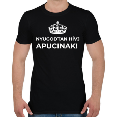 PRINTFASHION NYUGODTAN HÍVJ APUCINAK - Férfi póló - Fekete