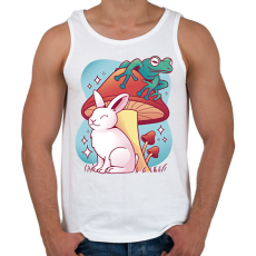 PRINTFASHION Nyúl és béka - Férfi atléta - Fehér