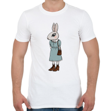 PRINTFASHION Nyúl lány - Férfi póló - Fehér férfi póló