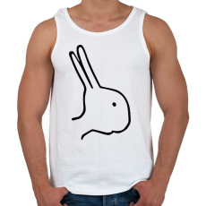 PRINTFASHION Nyúl vagy kacsa? - Férfi atléta - Fehér