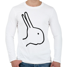 PRINTFASHION Nyúl vagy kacsa? - Férfi hosszú ujjú póló - Fehér