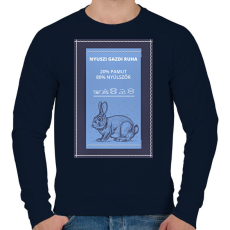 PRINTFASHION Nyúlszőr - Férfi pulóver - Sötétkék