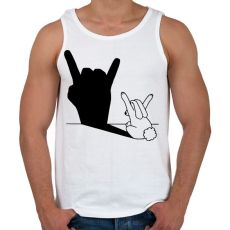 PRINTFASHION Nyuszi árnyék - Férfi atléta - Fehér