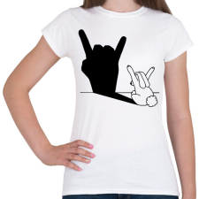 PRINTFASHION Nyuszi árnyék - Női póló - Fehér női póló