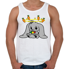 PRINTFASHION nyuszi - Férfi atléta - Fehér