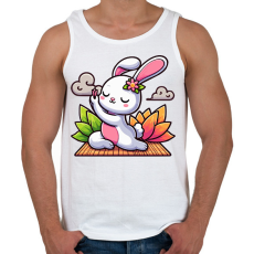 PRINTFASHION Nyuszi jóga - Férfi atléta - Fehér