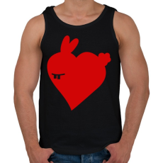 PRINTFASHION Nyuszi love - Férfi atléta - Fekete