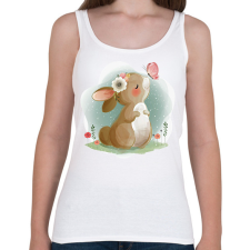 PRINTFASHION Nyuszi  - Női atléta - Fehér női trikó