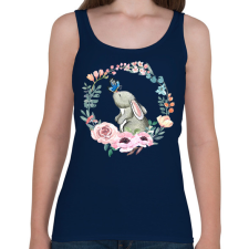 PRINTFASHION Nyuszi - Női atléta - Sötétkék női trikó