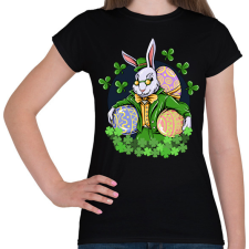 PRINTFASHION Nyuszi - Női póló - Fekete női póló