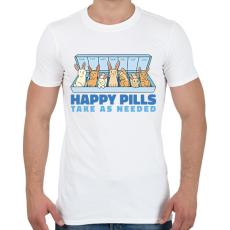 PRINTFASHION Nyuszi pirulák - Férfi póló - Fehér