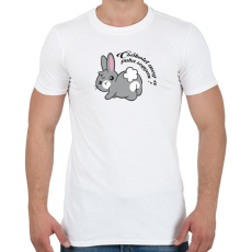 PRINTFASHION Nyuszi - puha segg - Férfi póló - Fehér