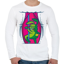 PRINTFASHION Nyuszi rúdtáncos_ - Férfi hosszú ujjú póló - Fehér férfi póló