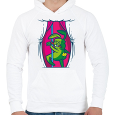 PRINTFASHION Nyuszi rúdtáncos_ - Férfi kapucnis pulóver - Fehér