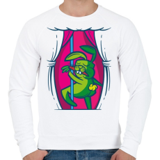 PRINTFASHION Nyuszi rúdtáncos_ - Férfi pulóver - Fehér