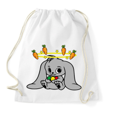 PRINTFASHION nyuszi - Sportzsák, Tornazsák - Fehér tornazsák