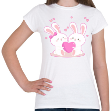 PRINTFASHION Nyuszi szerelem! - Női póló - Fehér női póló