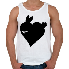 PRINTFASHION Nyuszi szív - Férfi atléta - Fehér atléta, trikó