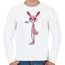 PRINTFASHION Nyuszika - Férfi pulóver - Fehér férfi pulóver, kardigán