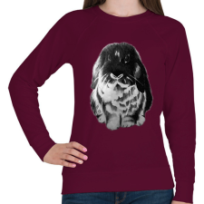 PRINTFASHION Nyuszika - Női pulóver - Bordó női pulóver, kardigán