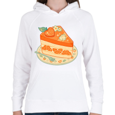 PRINTFASHION Nyuszis torta - Női kapucnis pulóver - Fehér női pulóver, kardigán