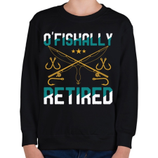 PRINTFASHION O'FISHally retired  - Gyerek pulóver - Fekete gyerek pulóver, kardigán