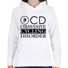PRINTFASHION OCD - Biciklis - Női kapucnis pulóver - Fehér női pulóver, kardigán