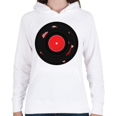 PRINTFASHION Ocean blues - Női kapucnis pulóver - Fehér