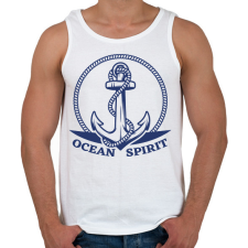 PRINTFASHION Oceán spirit - Férfi atléta - Fehér atléta, trikó