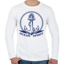PRINTFASHION Oceán spirit - Férfi hosszú ujjú póló - Fehér férfi póló