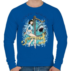 PRINTFASHION Óceáni vitorlázás - Férfi pulóver - Királykék