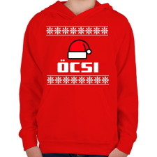 PRINTFASHION ÖCSI - Gyerek kapucnis pulóver - Piros gyerek pulóver, kardigán