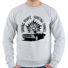 PRINTFASHION odaát - Férfi pulóver - Sport szürke férfi pulóver, kardigán