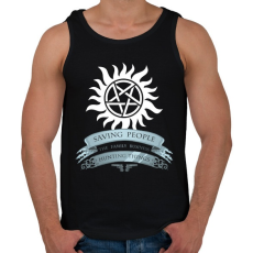 PRINTFASHION Odaát//Supernatural Family Business - Férfi atléta - Fekete