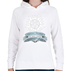 PRINTFASHION Odaát//Supernatural Family Business - Női kapucnis pulóver - Fehér