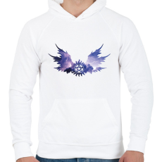 PRINTFASHION Odaát (Supernatural) - Férfi kapucnis pulóver - Fehér