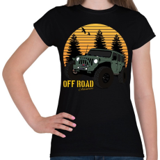 PRINTFASHION Off Road adventure - Női póló - Fekete