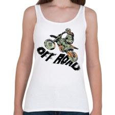 PRINTFASHION Off road motosport - Női atléta - Fehér női trikó