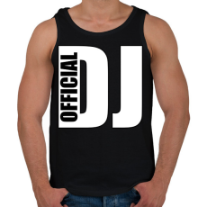 PRINTFASHION Official Dj - Férfi atléta - Fekete