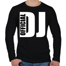 PRINTFASHION Official Dj - Férfi hosszú ujjú póló - Fekete