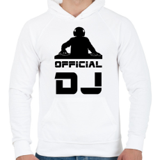 PRINTFASHION official dj - Férfi kapucnis pulóver - Fehér