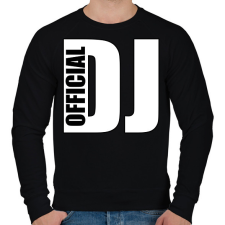 PRINTFASHION Official Dj - Férfi pulóver - Fekete férfi pulóver, kardigán