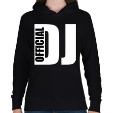 PRINTFASHION Official Dj - Női kapucnis pulóver - Fekete