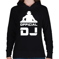 PRINTFASHION official dj - Női kapucnis pulóver - Fekete