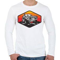 PRINTFASHION offroad - Férfi hosszú ujjú póló - Fehér