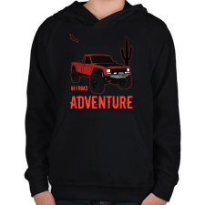 PRINTFASHION offroad - Gyerek kapucnis pulóver - Fekete gyerek pulóver, kardigán