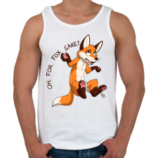 PRINTFASHION Oh For Fox Sake 2 - Férfi atléta - Fehér atléta, trikó