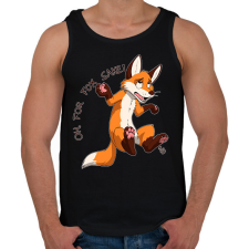 PRINTFASHION Oh For Fox Sake - Férfi atléta - Fekete atléta, trikó